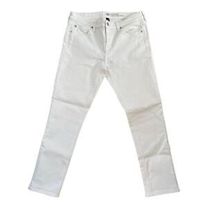 GAP White Girlfriend Jeans Sz 8/29R Cotton Blend Mid Rise Stretch 27" Inseam EXC